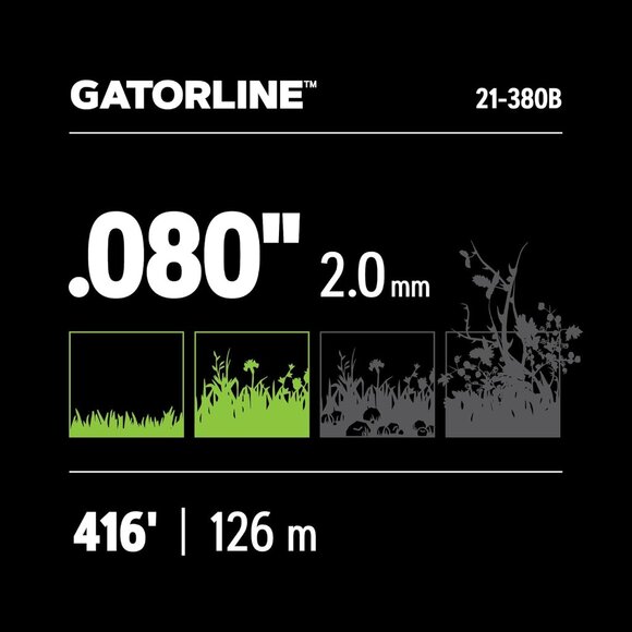 Gatorline 0.080" Round Trimmer Line - 416ft Bulk Donut for Stihl, DeWalt, Ryobi - Picture 3 of 6